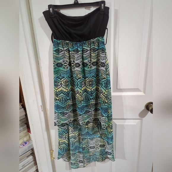 Sexy Black 🖤 & 💚Sea Green Cocktail Dress Hi-Low Strapless Size M Rue 21 NWT - Picture 13 of 13